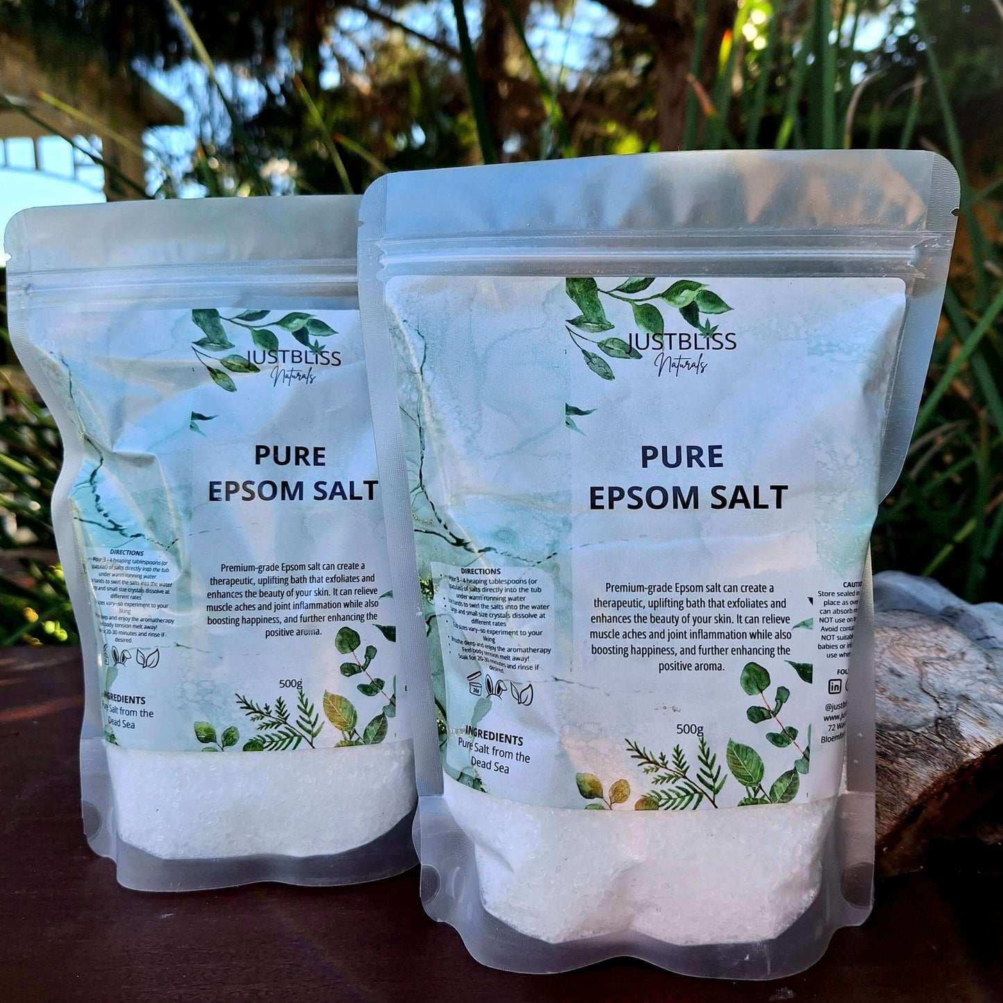 BATH SALT: Pure Epsom Salt - JUSTBLiSS Naturals