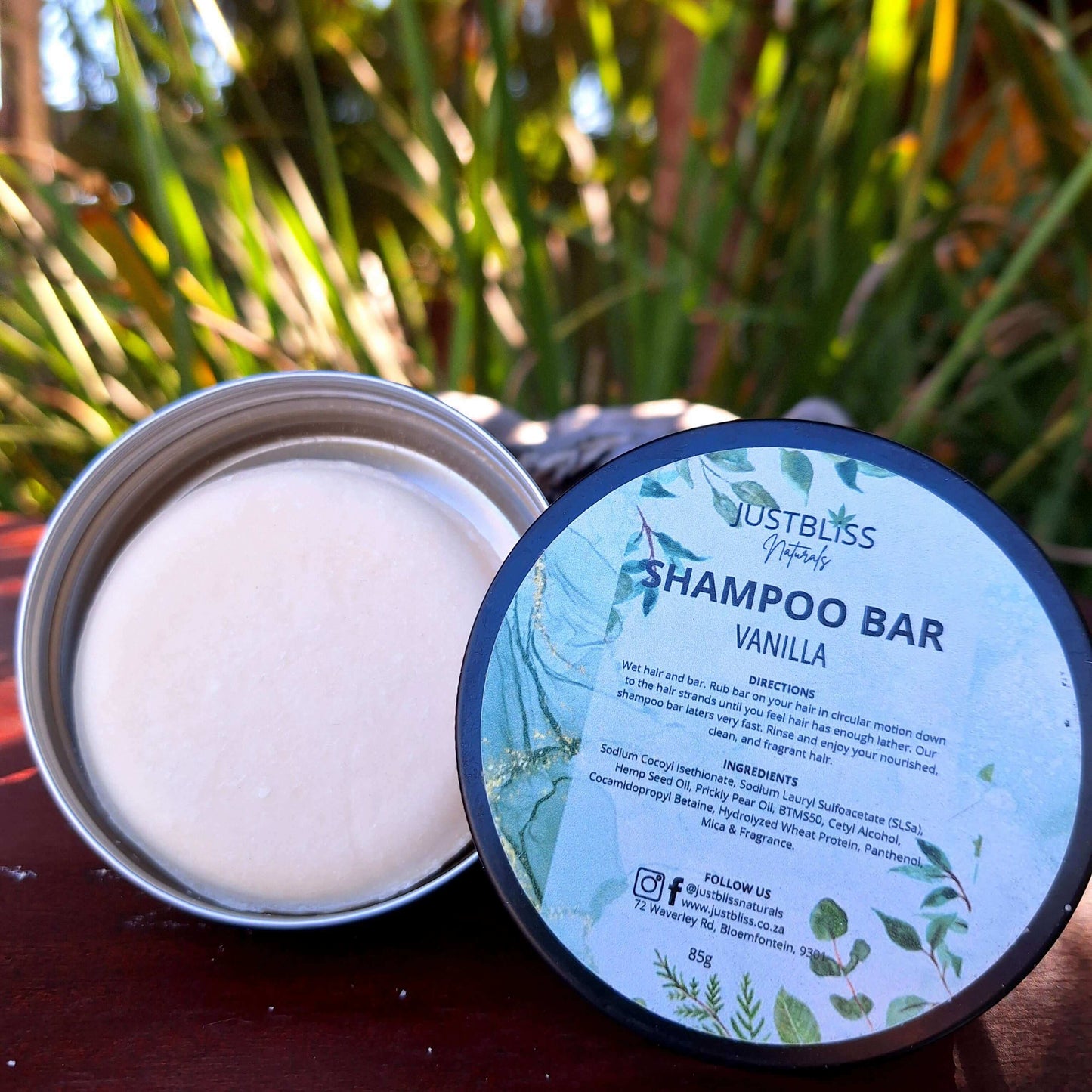 SHAMPOO BAR in Tin: Vanilla - JUSTBLiSS Naturals