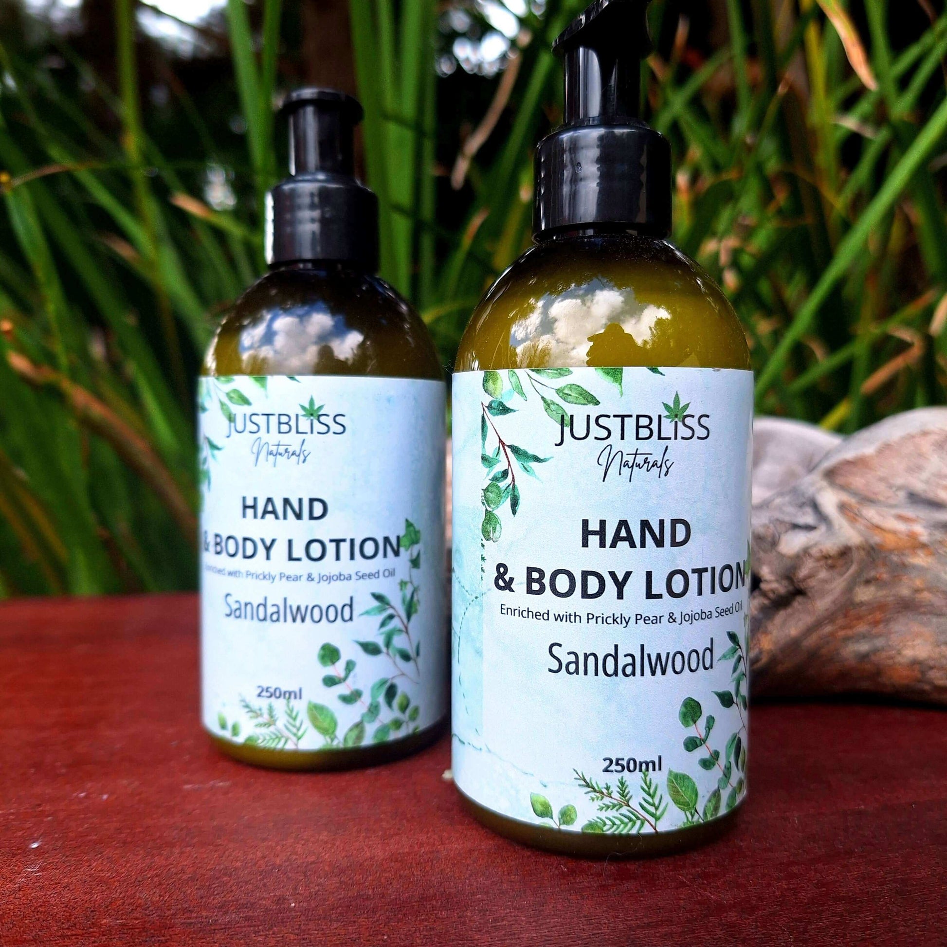 HAND & BODY LOTION: Sandalwood (250ml) - JUSTBLiSS Naturals