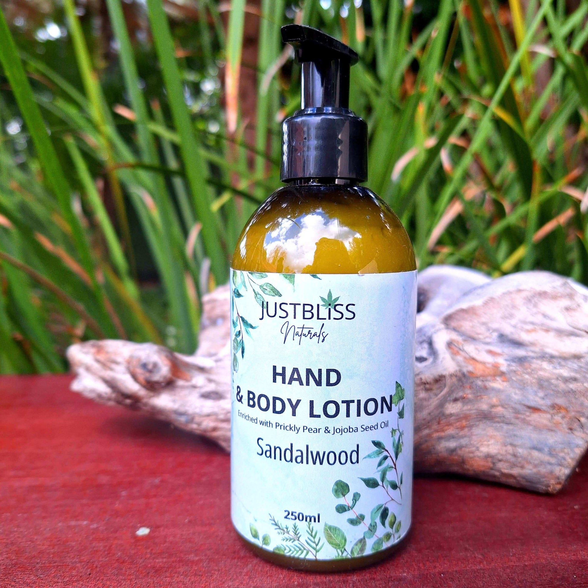 HAND & BODY LOTION: Sandalwood (250ml) - JUSTBLiSS Naturals