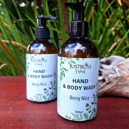 HAND & BODY WASH: Berry Nice (250ml) - JUSTBLiSS Naturals