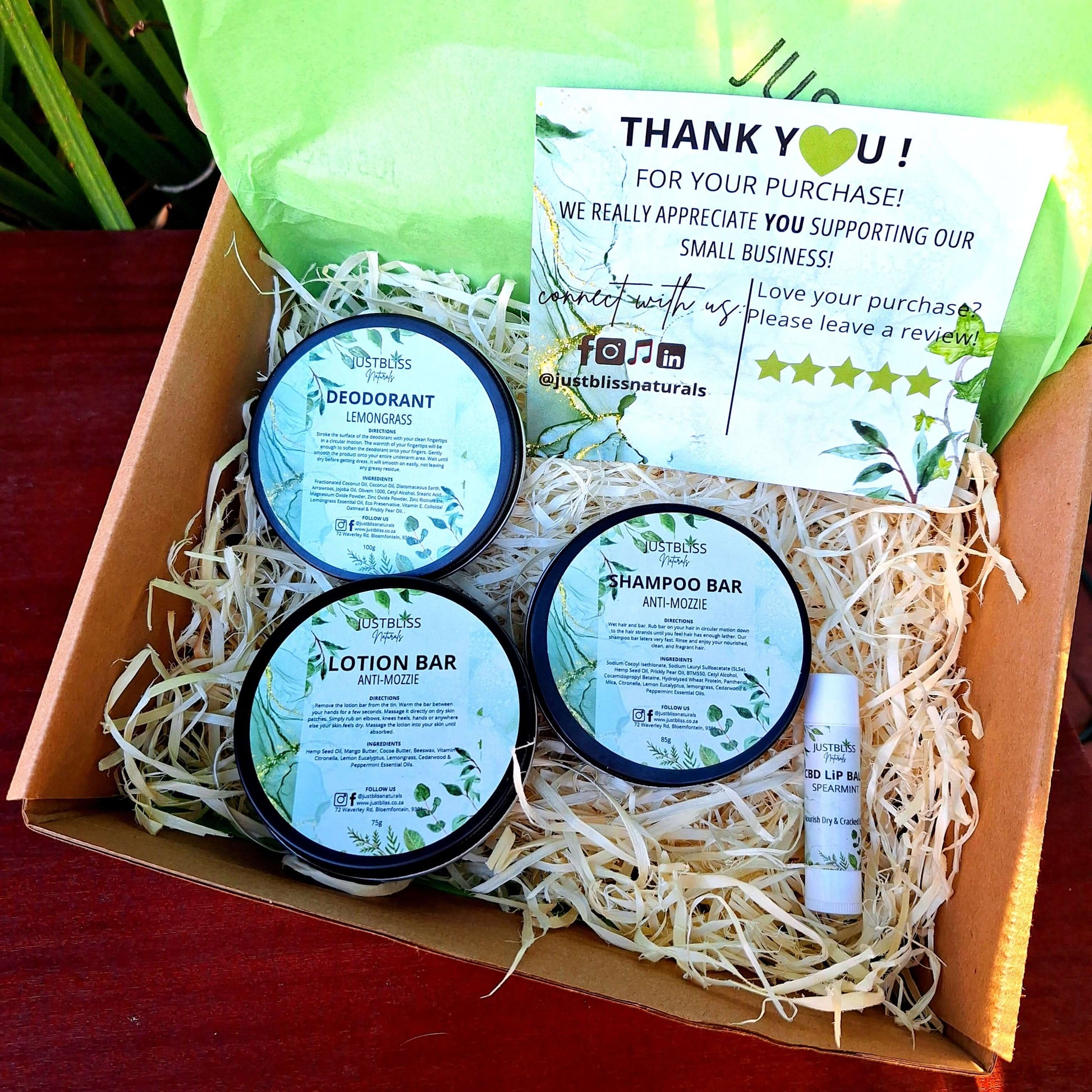 GIFT BOX: Hiking Box (For the great outdoors) - JUSTBLiSS Naturals