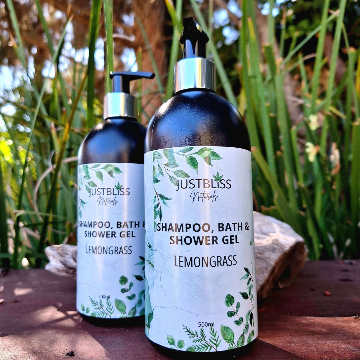 SHAMPOO, BATH & SHOWER GEL: Lemongrass (500ml) - JUSTBLiSS Naturals