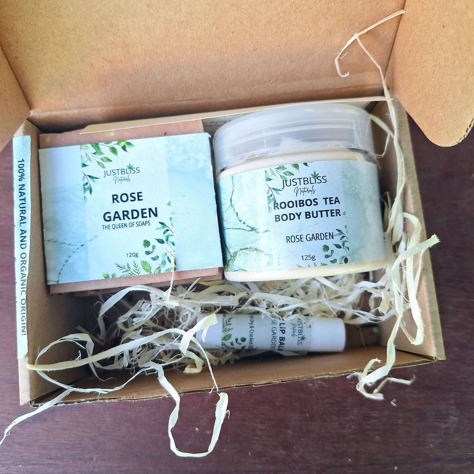 GIFT BOX: Bath, Body & Lip Set Aromatic Geranium - JUSTBLiSS Naturals