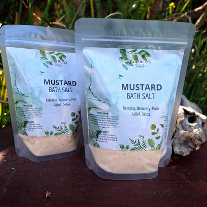 BATH SALT: Mustard Bath - Detox & Circulation - JUSTBLiSS Naturals