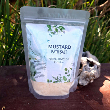 BATH SALT: Mustard Bath - Detox & Circulation - JUSTBLiSS Naturals