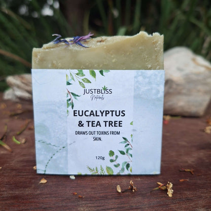 SOAP BAR: Tea Tree & Eucalyptus - JUSTBLiSS Naturals