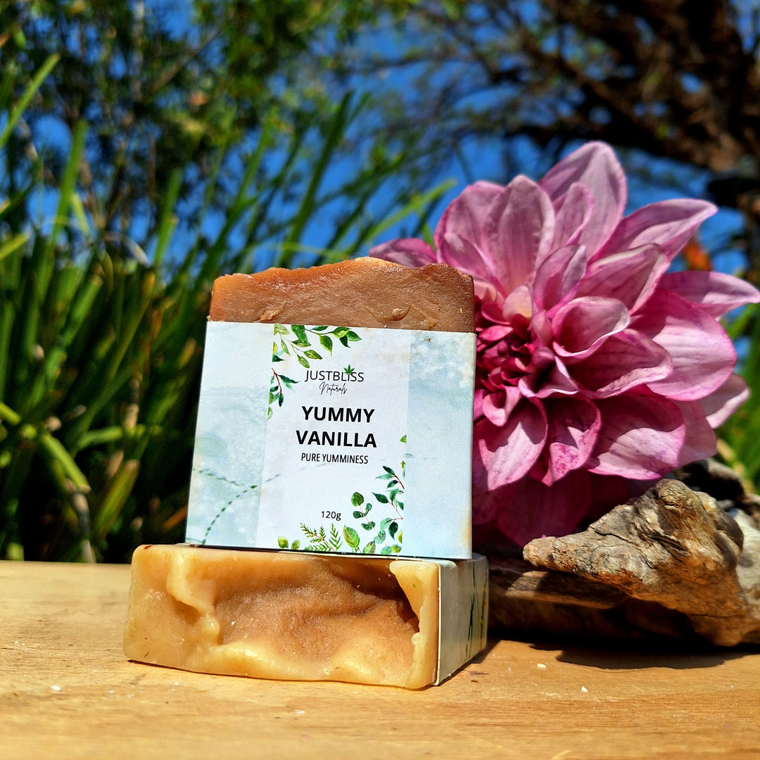 Yummy Vanilla Natural Soap Bar – Handcrafted, Moisturizing, Vegan