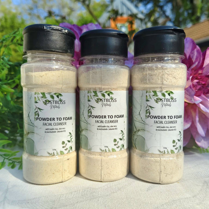 Powder-to-Foam Facial Cleanser (100ml) – Gentle, Preservative-Free Glow
