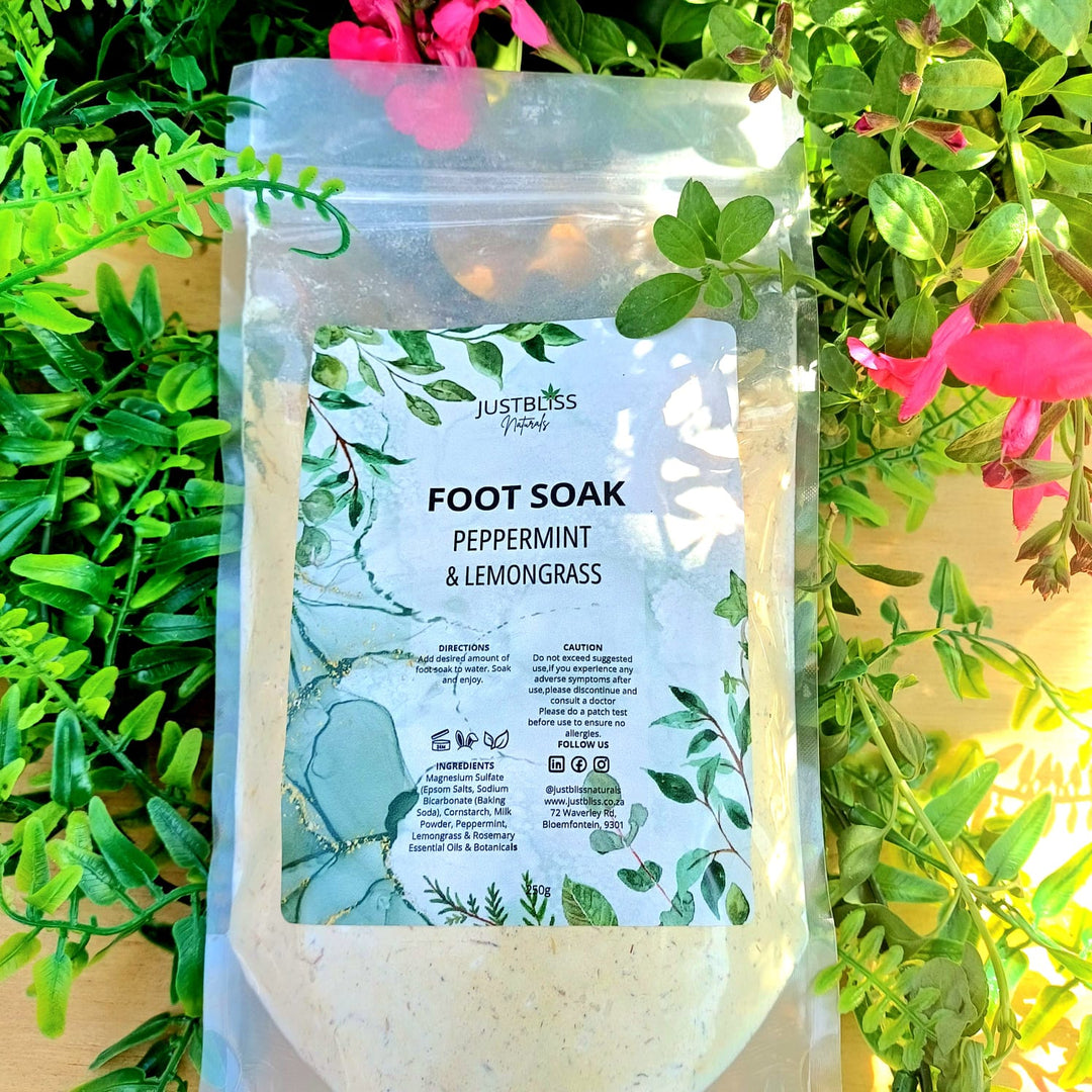 Peppermint & Lemongrass Foot Soak – Revitalizing Foot Care by JUSTBLiSS