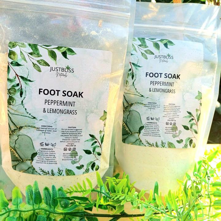 Peppermint & Lemongrass Foot Soak – Revitalizing Foot Care by JUSTBLiSS