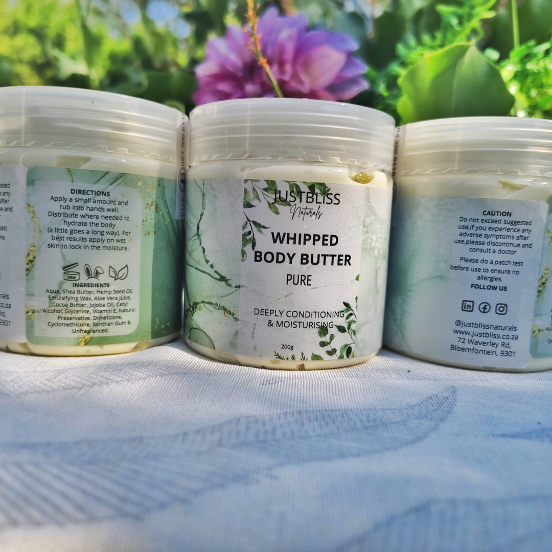 Whipped Body Butter – Luxurious Natural Moisturizer (200g, Various Scents)