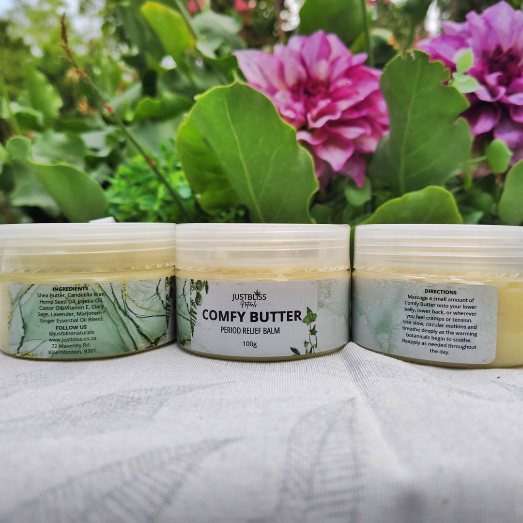 Comfy Butter – Herbal Period Relief Balm with Shea & Essential Oils