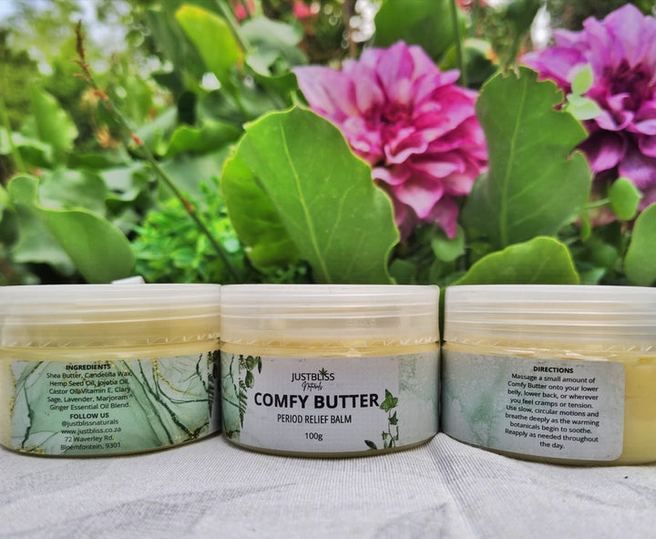 Comfy Butter – Herbal Period Relief Balm with Shea & Essential Oils