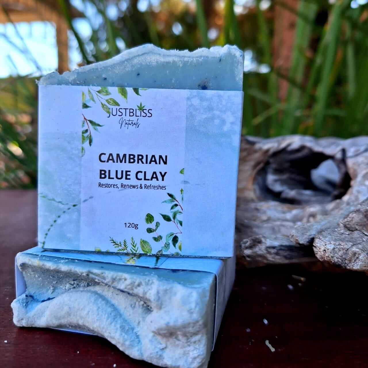 SOAP BAR: Cambrian Blue Clay. Detoxify & Moisturize - JUSTBLiSS Naturals