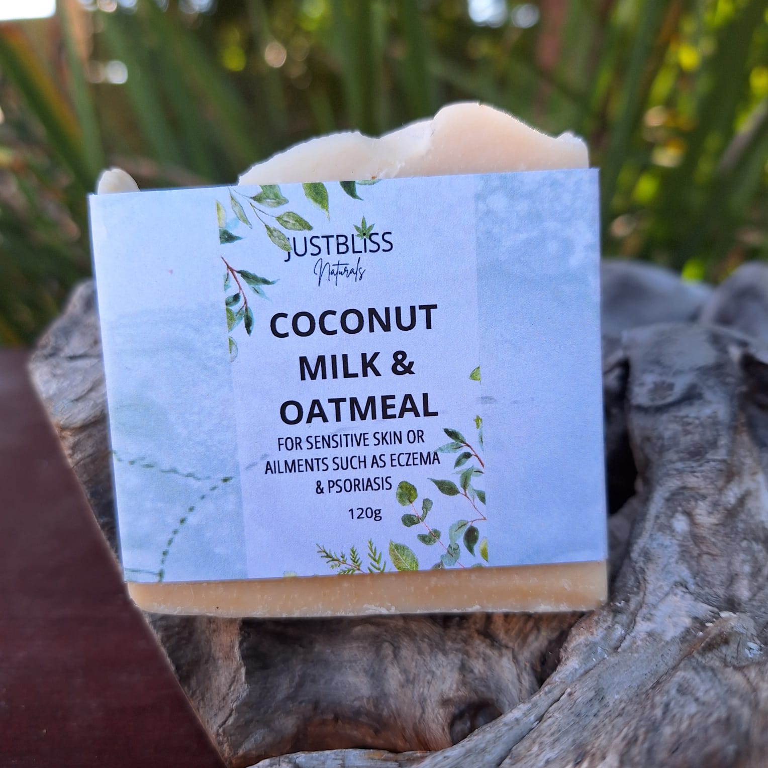 JUSTBLISS: SOAP BAR: Coconut Milk & Oatmeal. Sensitive Skin.