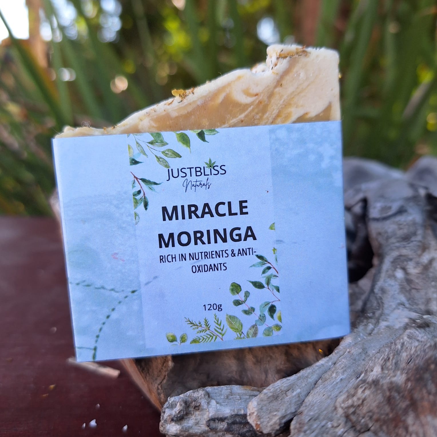 JUSTBLISS: SOAP BAR: Miracle Moringa. Mature Skin