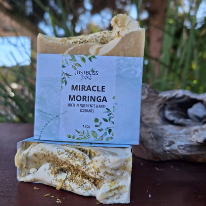 JUSTBLISS: SOAP BAR: Miracle Moringa. Mature Skin