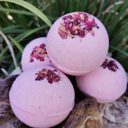 BATH BOMB: Rose Garden (Geranium) - JUSTBLiSS Naturals