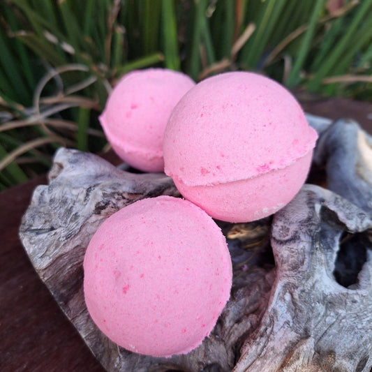 BATH BOMB: Sparkling Rose - JUSTBLiSS Naturals