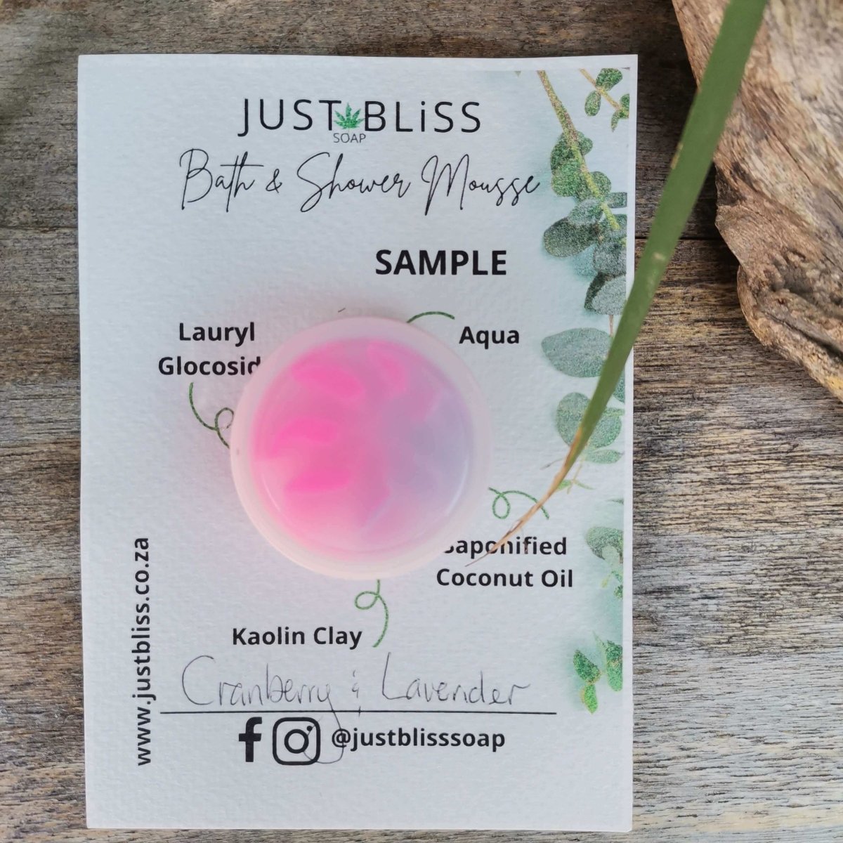 BATH & SHOWER MOUSSE: Sample - 10ml - JUSTBLiSS Naturals