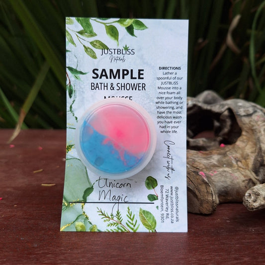 BATH & SHOWER MOUSSE: Sample - 10ml - JUSTBLiSS Naturals