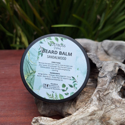 BEARD BALM: Sandalwood (85g) - JUSTBLiSS Naturals