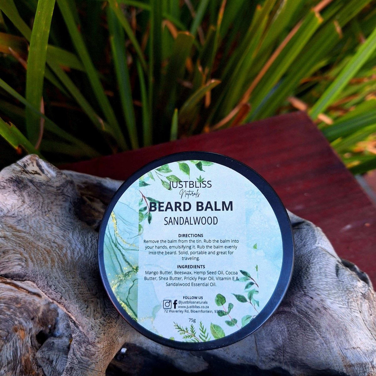 BEARD BALM: Sandalwood (85g) - JUSTBLiSS Naturals