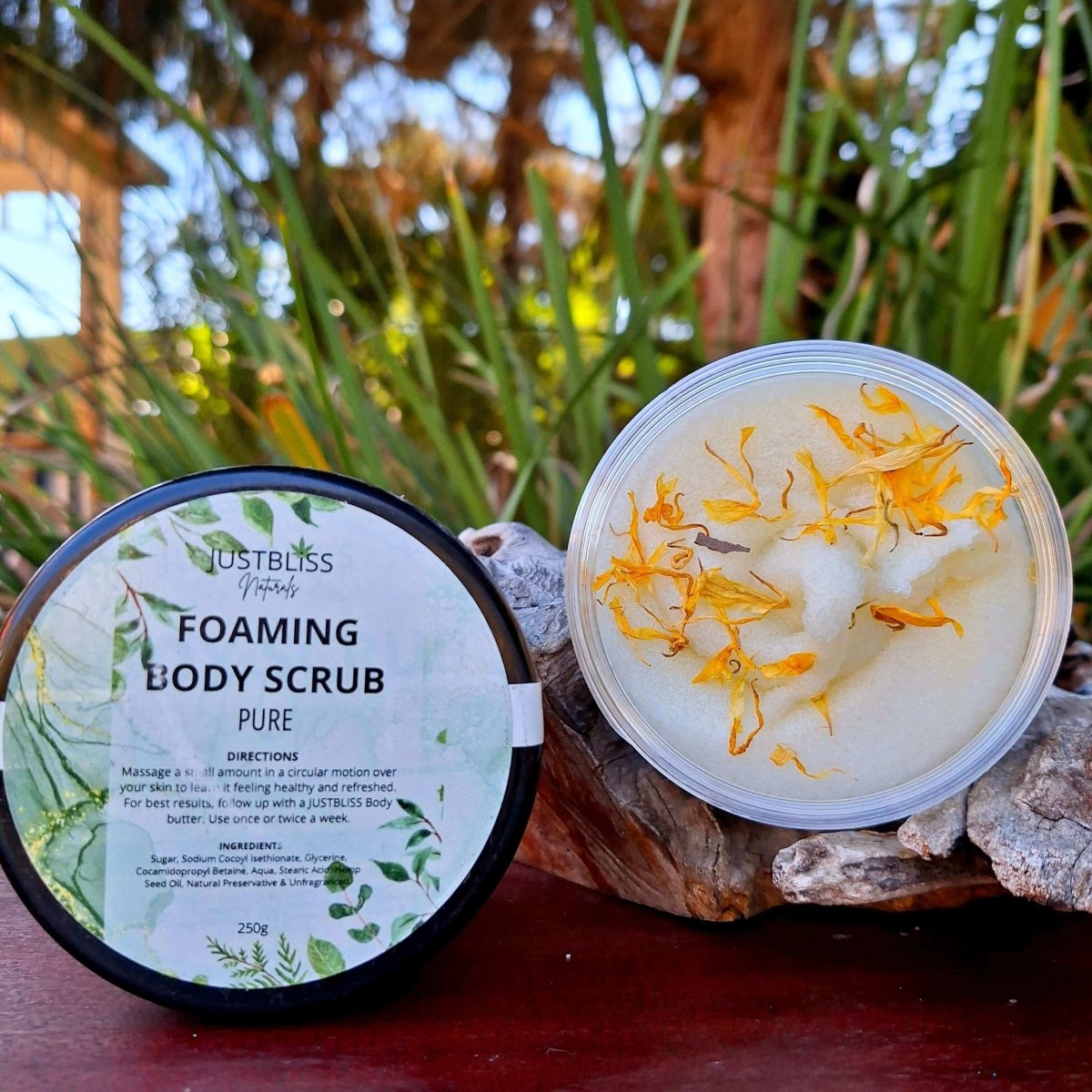 BODY SCRUB: Pure (250g) - JUSTBLiSS Naturals