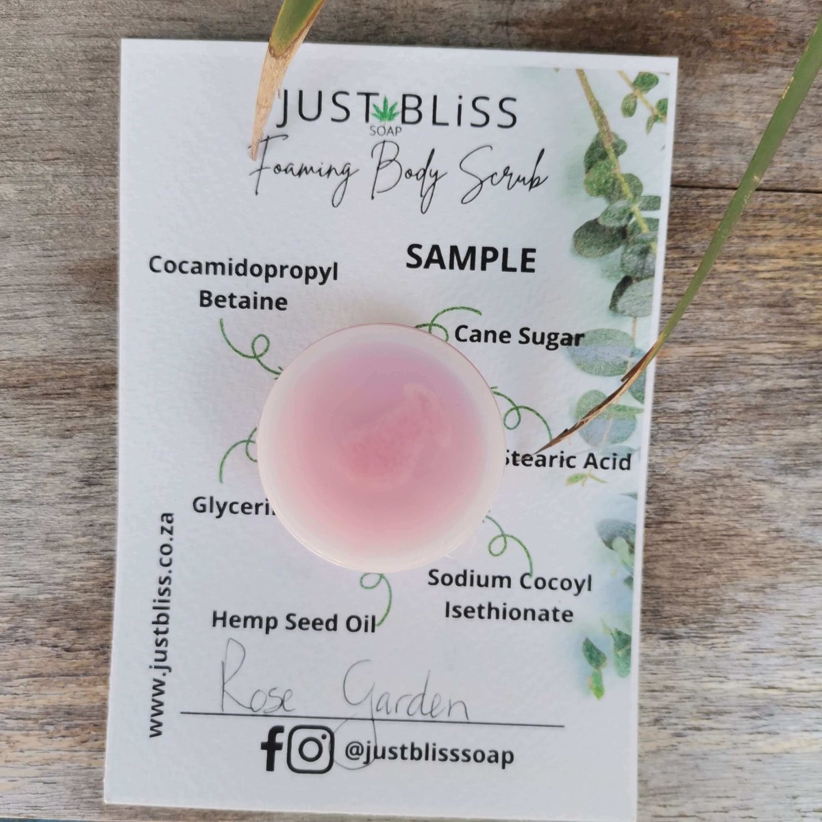 BODY SCRUB: Sample - 10ml - JUSTBLiSS Naturals