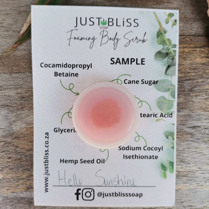 BODY SCRUB: Sample - 10ml - JUSTBLiSS Naturals