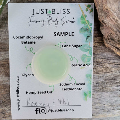 BODY SCRUB: Sample - 10ml - JUSTBLiSS Naturals