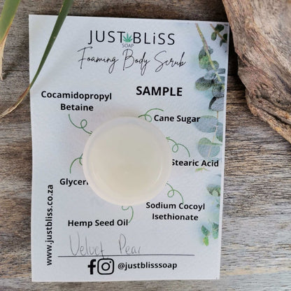 BODY SCRUB: Sample - 10ml - JUSTBLiSS Naturals