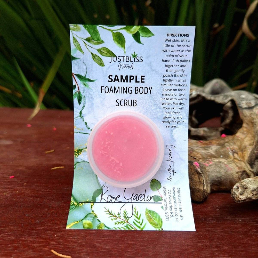 Foaming Body Scrubs 15ml - Various Scents - JUSTBLiSS Naturals