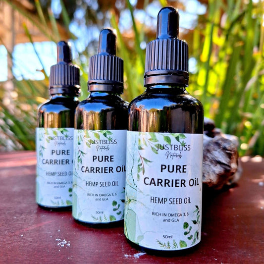 CARRIER OIL: Hemp Seed Oil (50ml) - JUSTBLiSS Naturals