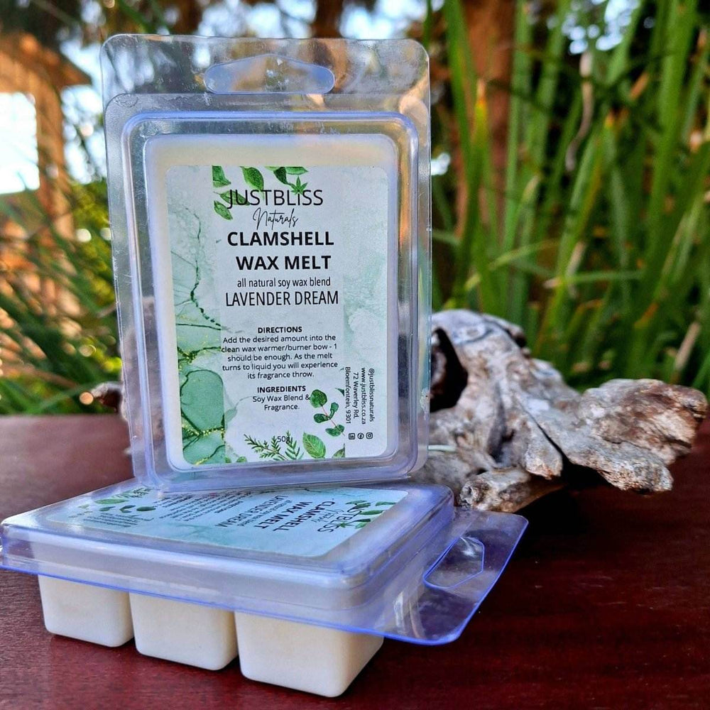 CLAMSHELL WAX MELTS: for a Serene Atmosphere (Various Scents) - JUSTBLiSS Naturals