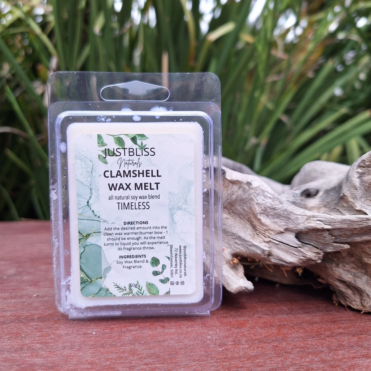 CLAMSHELL WAX MELTS: Timeless - JUSTBLiSS Naturals