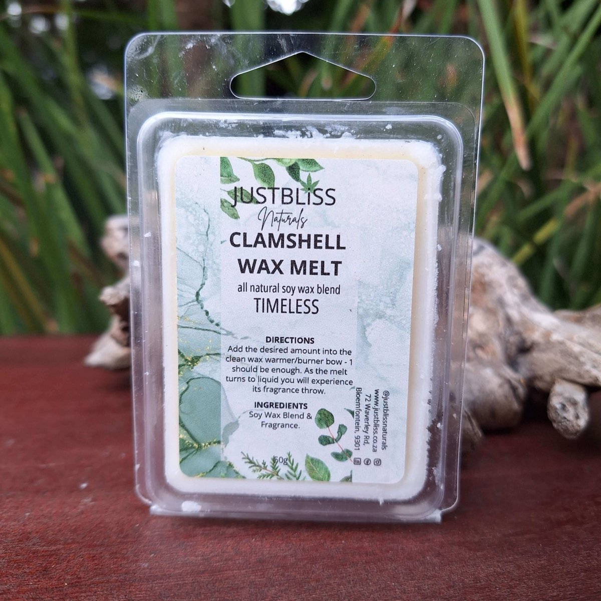 CLAMSHELL WAX MELTS: Timeless - JUSTBLiSS Naturals