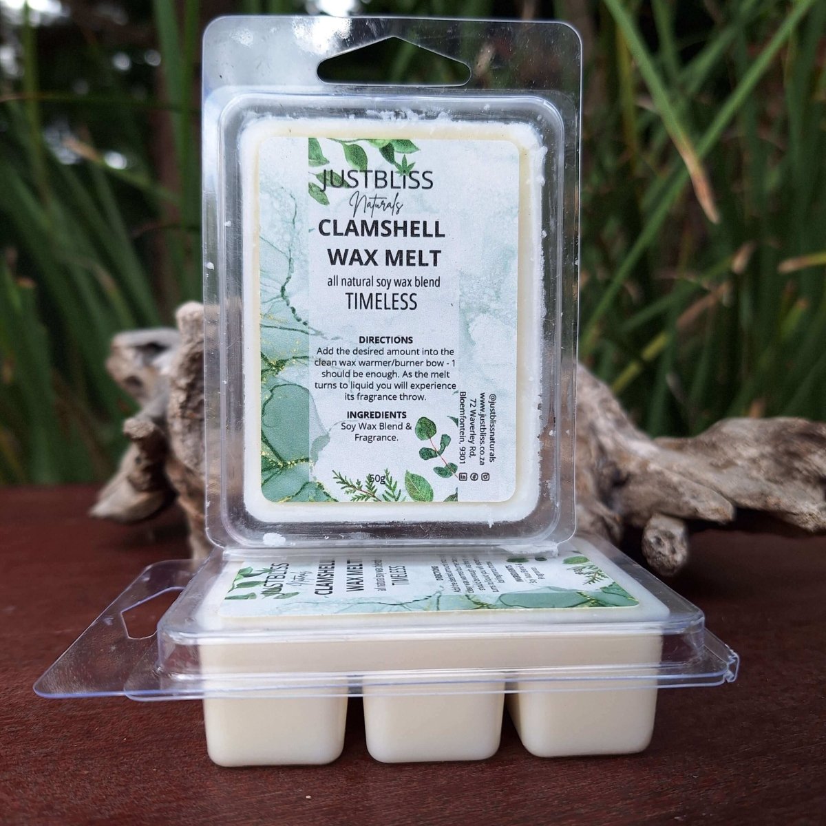 CLAMSHELL WAX MELTS: Timeless - JUSTBLiSS Naturals