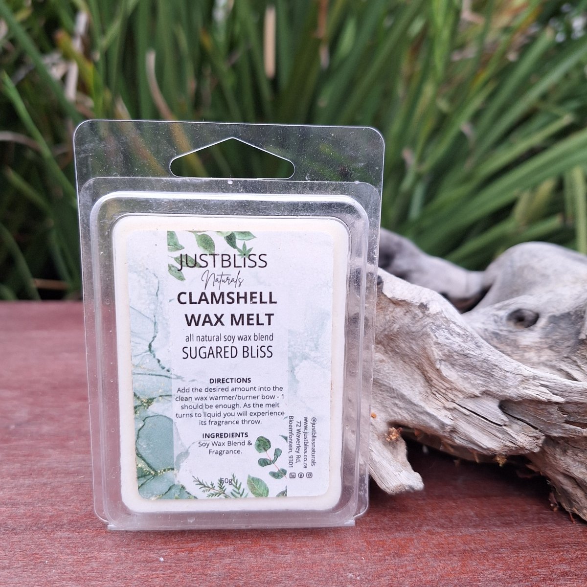 CLAMSHELL WAX MELTS:Sugared Bliss - JUSTBLiSS Naturals