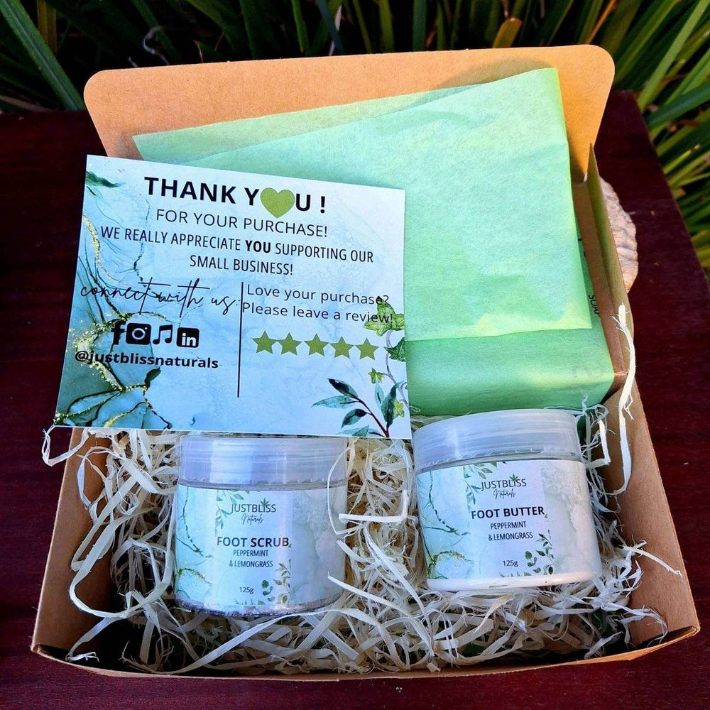 BUNDLES: FOOT CARE: Peppermint & Lemongrass (Scrub & Balm) - JUSTBLiSS Naturals