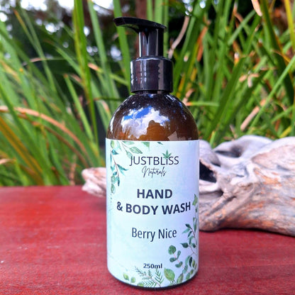 COMBO HAND WASH & LOTION: Berry Nice (250ml) - JUSTBLiSS Naturals