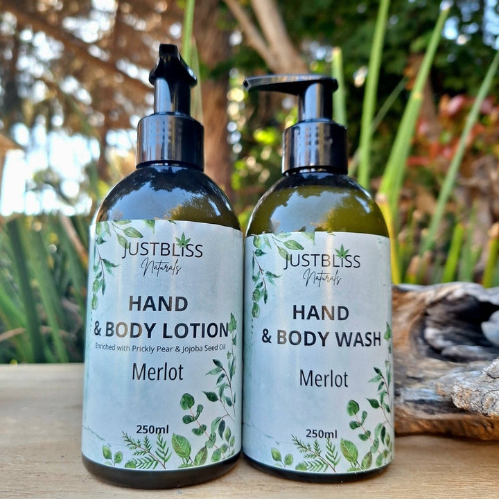 COMBO HAND WASH & LOTION: Nourish & Moisturize (250ml) JUSTBLiSS Naturals