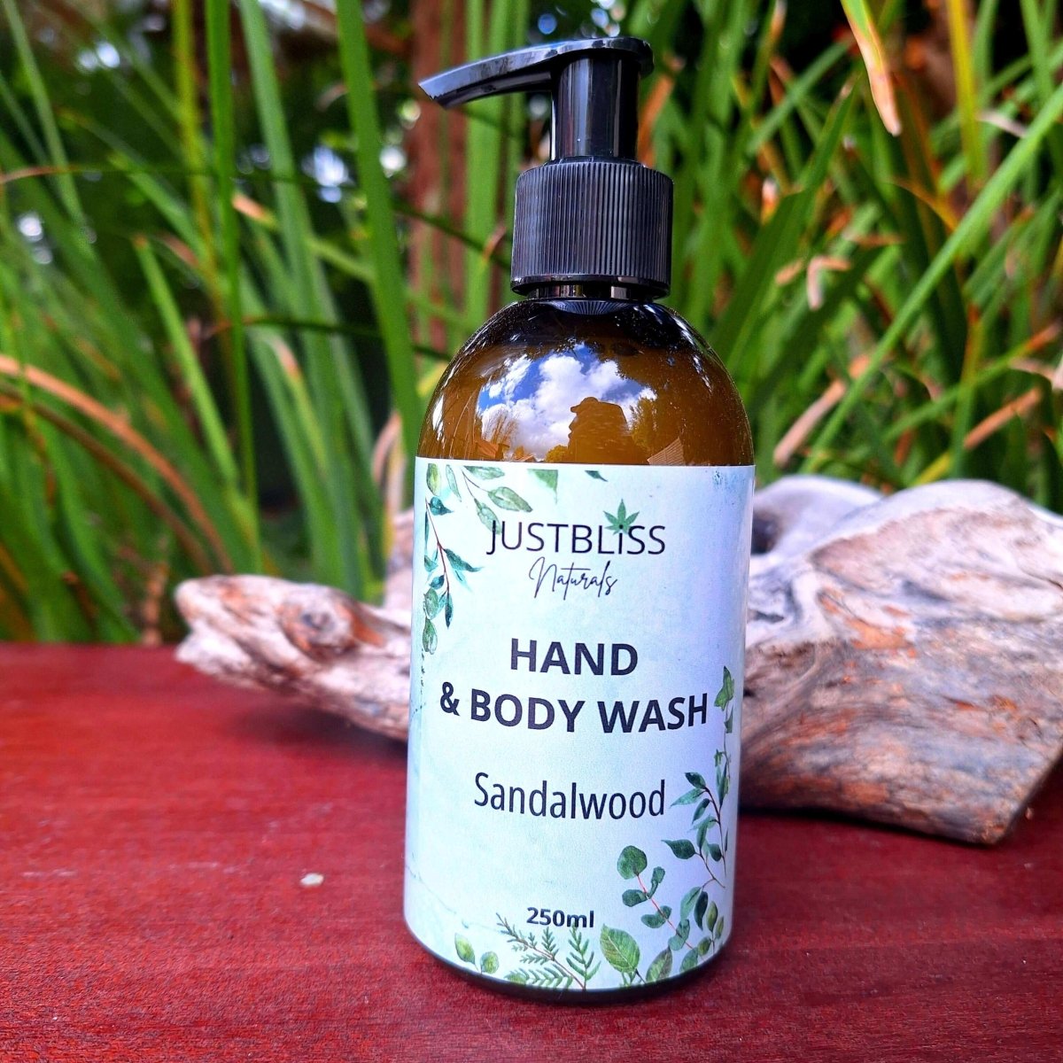 COMBO HAND WASH & LOTION: Sandalwood (250ml) - JUSTBLiSS Naturals