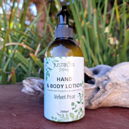 COMBO HAND WASH & LOTION: Velvet Pear (250ml) - JUSTBLiSS Naturals