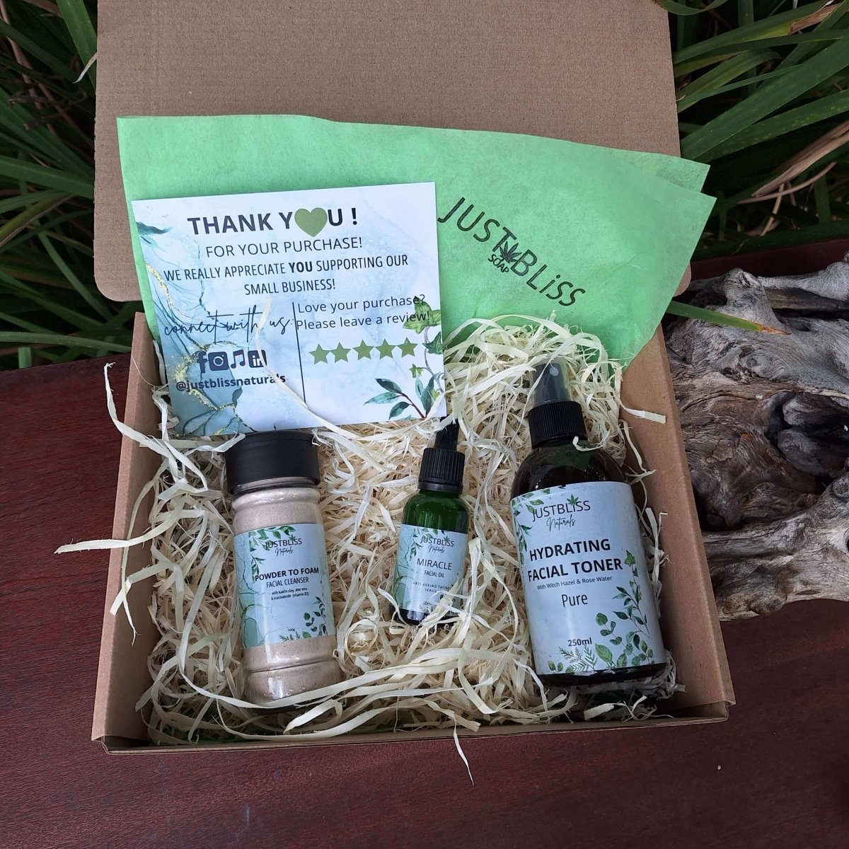 COMBO SKINCARE: JUSTBLiSS Facial Starter Kit - JUSTBLiSS Naturals