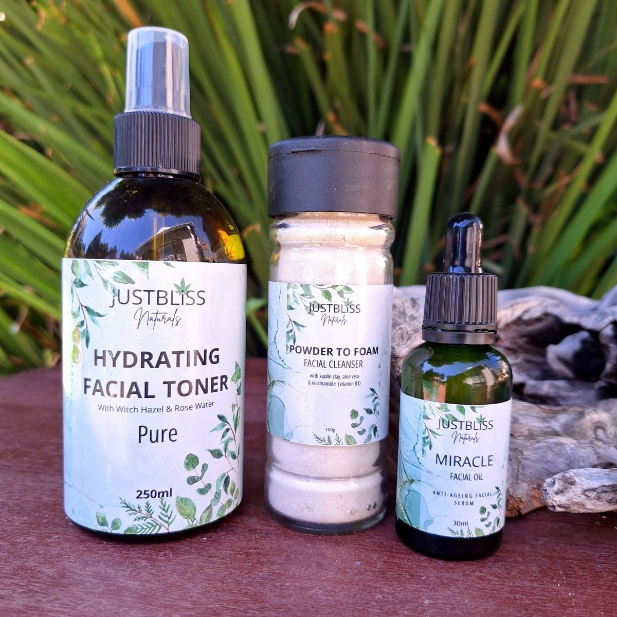 COMBO SKINCARE: JUSTBLiSS Facial Starter Kit - JUSTBLiSS Naturals