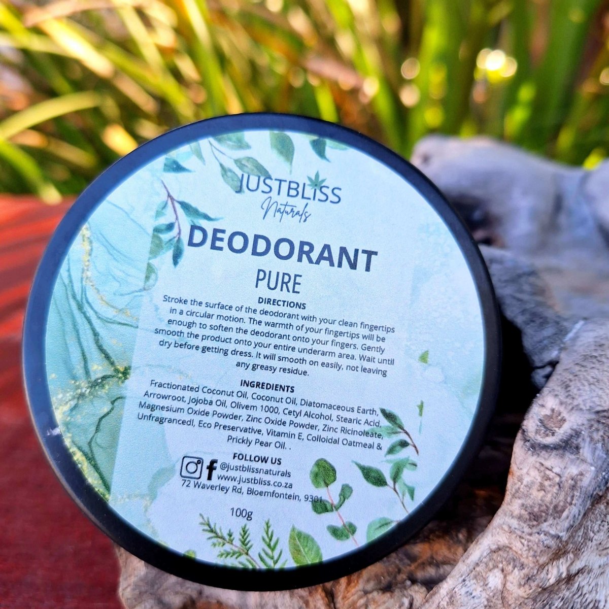 DEODORANT: Pure (Unfragranced) - JUSTBLiSS Naturals