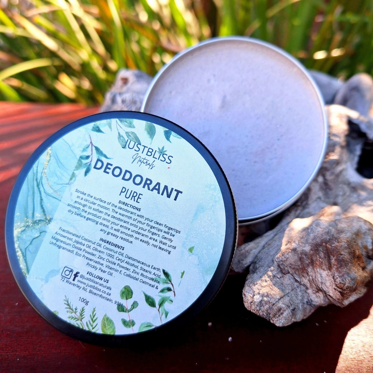 DEODORANT: Pure (Unfragranced) - JUSTBLiSS Naturals