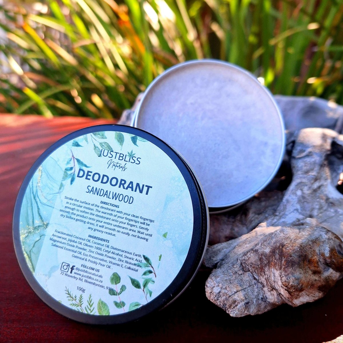 DEODORANT: Sandalwood - JUSTBLiSS Naturals